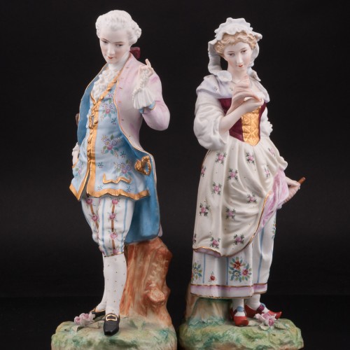 Кавалер и крестьянка, пара, Франция, кон. 19 в