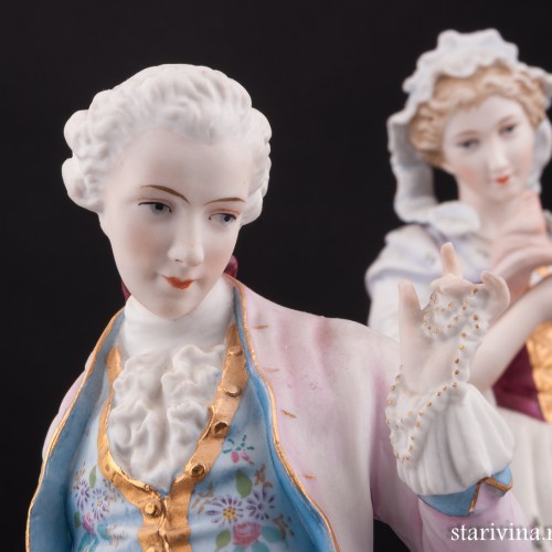 Кавалер и крестьянка, пара, Франция, кон. 19 в