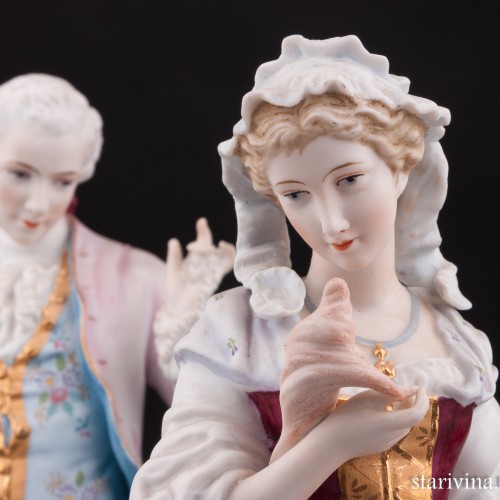 Кавалер и крестьянка, пара, Франция, кон. 19 в