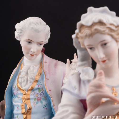 Кавалер и крестьянка, пара, Франция, кон. 19 в