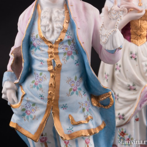 Кавалер и крестьянка, пара, Франция, кон. 19 в