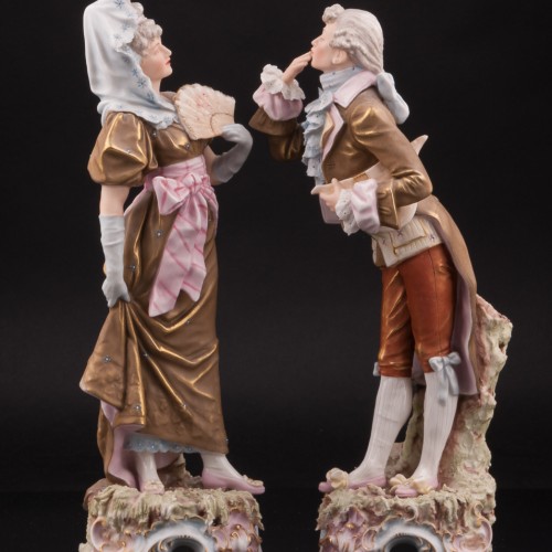 Воздушный поцелуй, пара, Royal Dux, Чехия, кон. 19 - нач. 20 вв