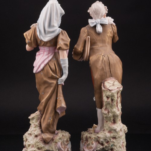 Воздушный поцелуй, пара, Royal Dux, Чехия, кон. 19 - нач. 20 вв