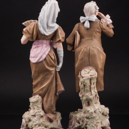 Воздушный поцелуй, пара, Royal Dux, Чехия, кон. 19 - нач. 20 вв