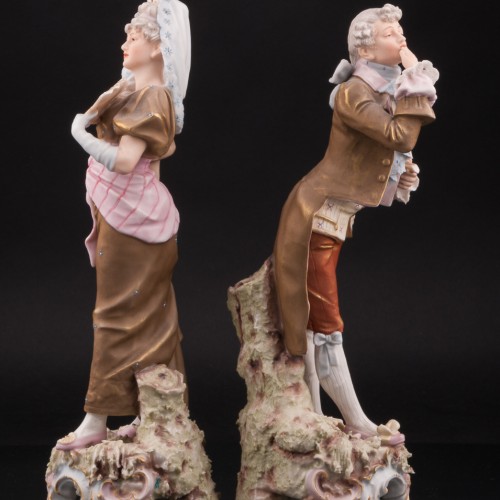 Воздушный поцелуй, пара, Royal Dux, Чехия, кон. 19 - нач. 20 вв