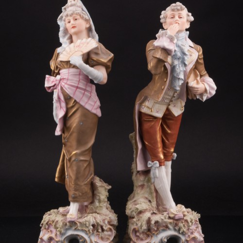 Воздушный поцелуй, пара, Royal Dux, Чехия, кон. 19 - нач. 20 вв