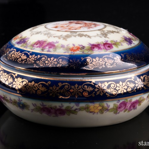 Фарфоровая шкатулка Путти, Ilmenau, Германия, 1930-38 гг