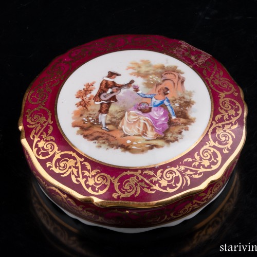 Фарфоровая шкатулка Серенада, Limoges, Франция, сер. 20 в
