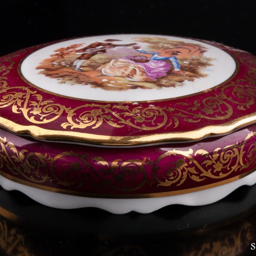 Фарфоровая шкатулка Серенада, Limoges, Франция, сер. 20 в