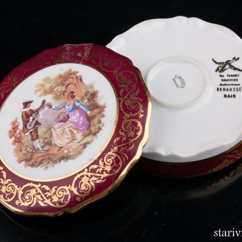 Фарфоровая шкатулка Серенада, Limoges, Франция, сер. 20 в