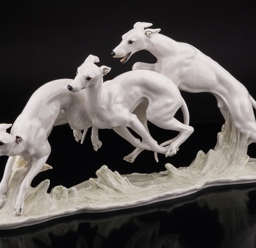 Бегущие уиппеты, Hutschenreuther, Германия, 1970 гг