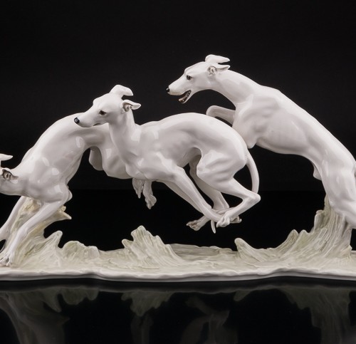 Бегущие уиппеты, Hutschenreuther, Германия, 1970 гг