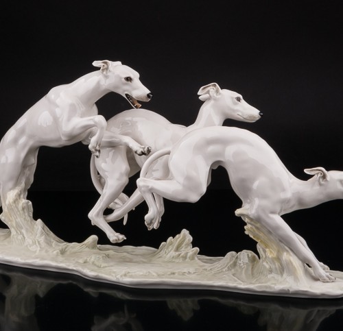 Бегущие уиппеты, Hutschenreuther, Германия, 1970 гг