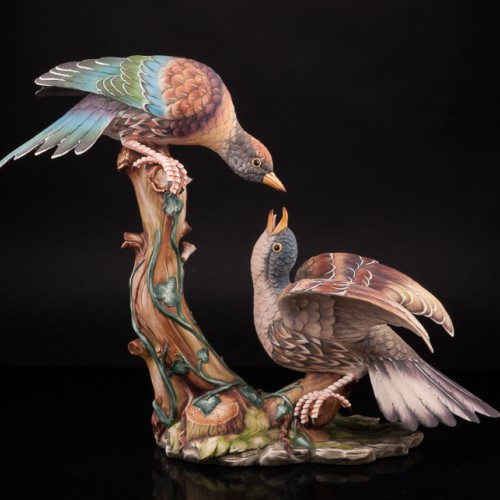Статуэтка птиц Куропатки, Capodimonte, Италия.
