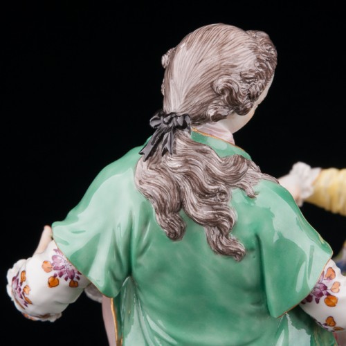 Пара с птичьей клеткой и корзиной цветов, Meissen, Германия, 1951 г