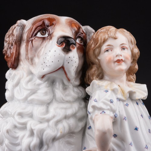 Я самая большая, девочка с собакой, Германия, нач. 20 в