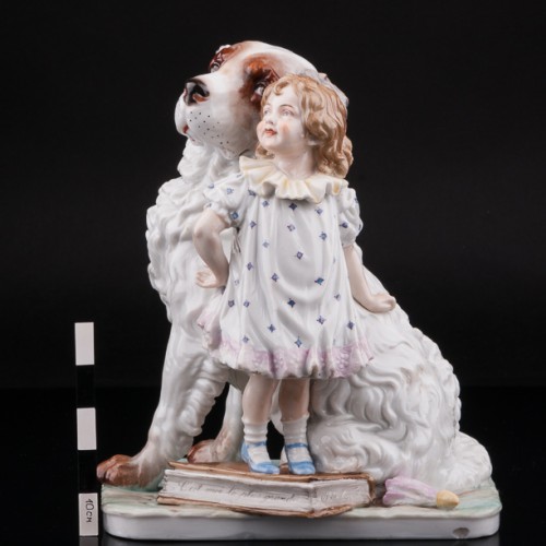 Я самая большая, девочка с собакой, Германия, нач. 20 в