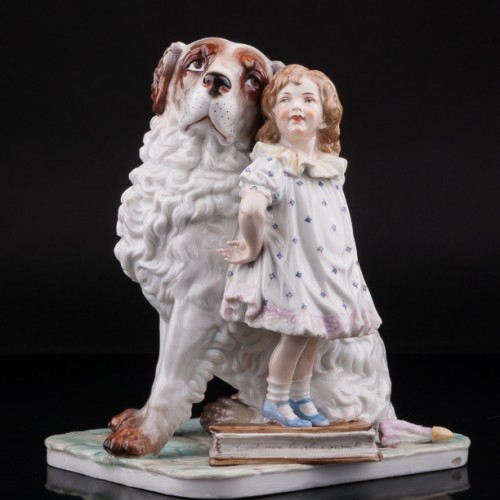 Я самая большая, девочка с собакой, Германия, нач. 20 в