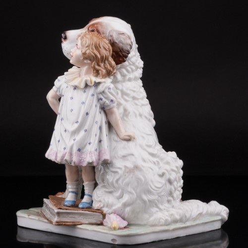 Я самая большая, девочка с собакой, Германия, нач. 20 в