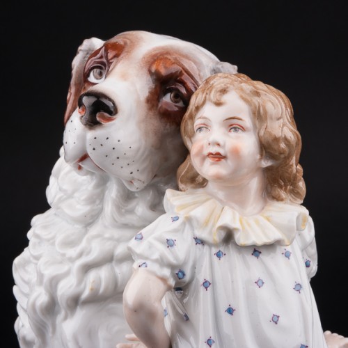 Я самая большая, девочка с собакой, Германия, нач. 20 в