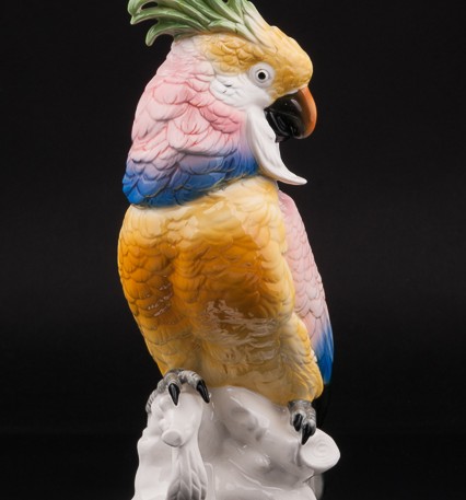 Фарфоровая статуэтка птицы Попугай какаду, Karl Ens, Германия.