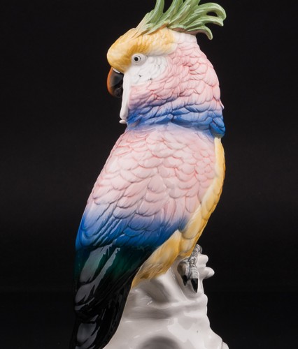 Фарфоровая статуэтка птицы Попугай какаду, Karl Ens, Германия.