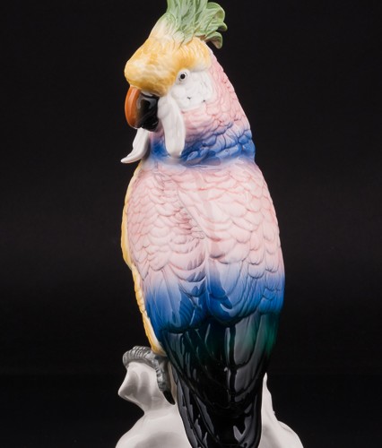 Фарфоровая статуэтка птицы Попугай какаду, Karl Ens, Германия.