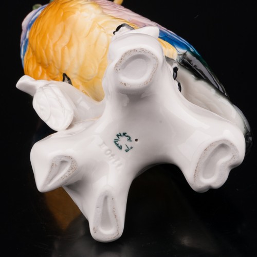 Фарфоровая статуэтка птицы Попугай какаду, Karl Ens, Германия.