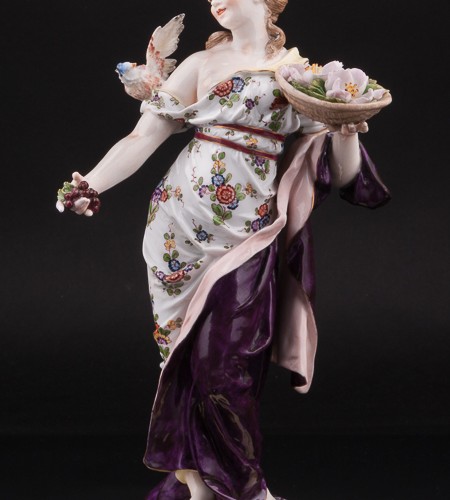 Девушка с птицей, Дрезден, Германия, 19 в