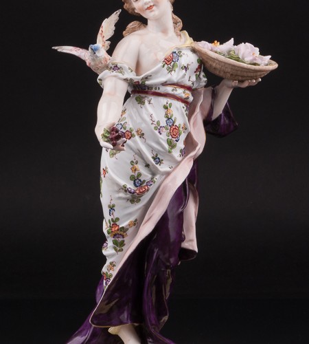 Девушка с птицей, Дрезден, Германия, 19 в