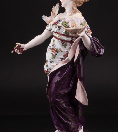 Девушка с птицей, Дрезден, Германия, 19 в