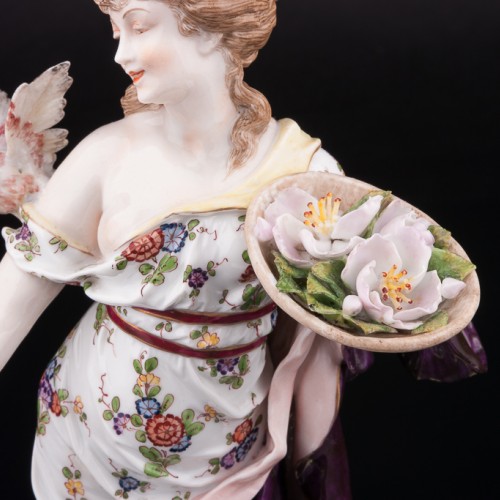 Девушка с птицей, Дрезден, Германия, 19 в