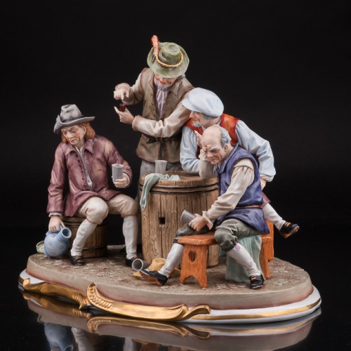 "За стаканчиком вина", композиция, Sitzendorf, Германия