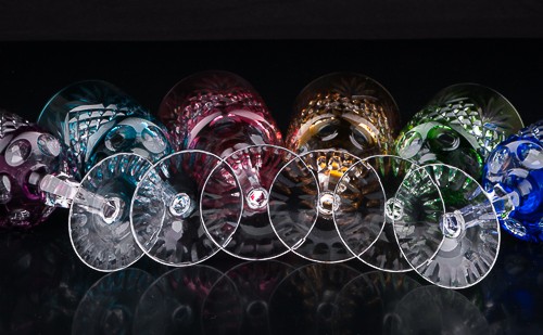 Разноцветные бокалы для вина, 6 шт, Германия, сер. 20 в