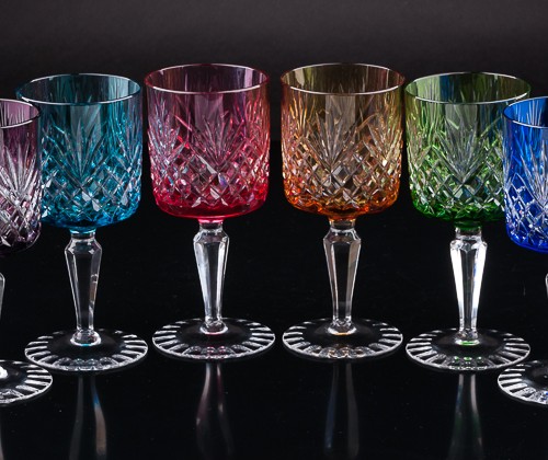 Разноцветные бокалы для вина, 6 шт, Германия, сер. 20 в