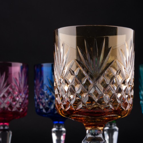 Разноцветные бокалы для вина, 6 шт, Германия, сер. 20 в