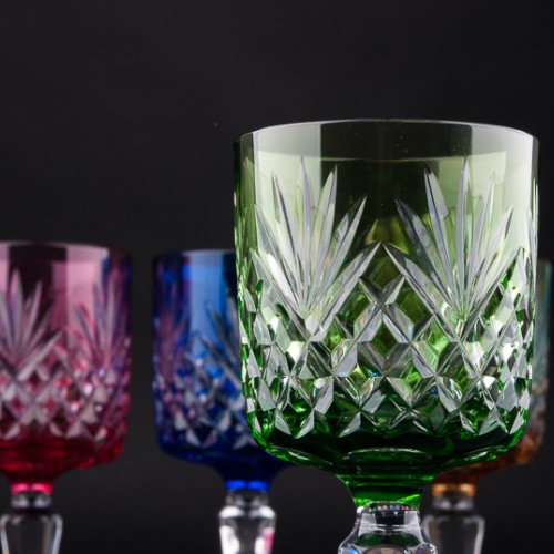 Разноцветные бокалы для вина, 6 шт, Германия, сер. 20 в