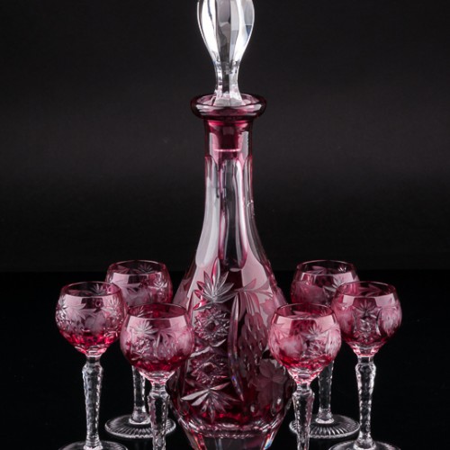 Кабаре, графин и 6 рюмок, Германия, сер. 20 в