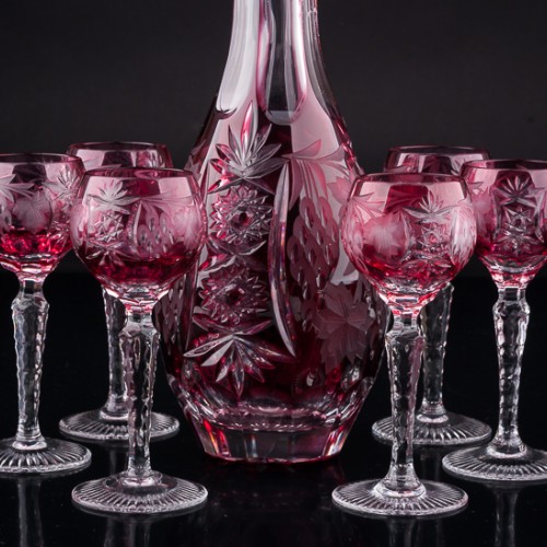 Кабаре, графин и 6 рюмок, Германия, сер. 20 в