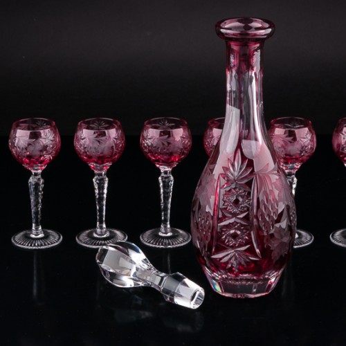 Кабаре, графин и 6 рюмок, Германия, сер. 20 в