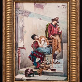 Картина маслом Пара влюбленных, Германия, 1956 г.