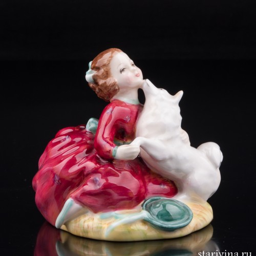 Снова дома, девочка с собакой, Royal Doulton, Великобритания, 1955 г