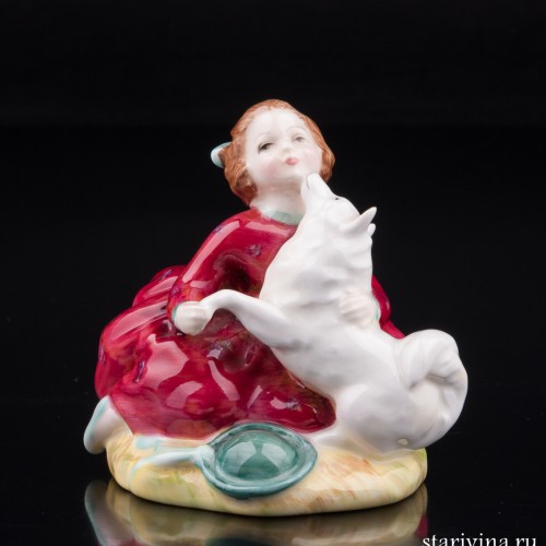 Снова дома, девочка с собакой, Royal Doulton, Великобритания, 1955 г