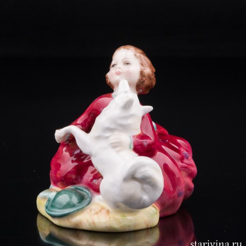 Снова дома, девочка с собакой, Royal Doulton, Великобритания, 1955 г
