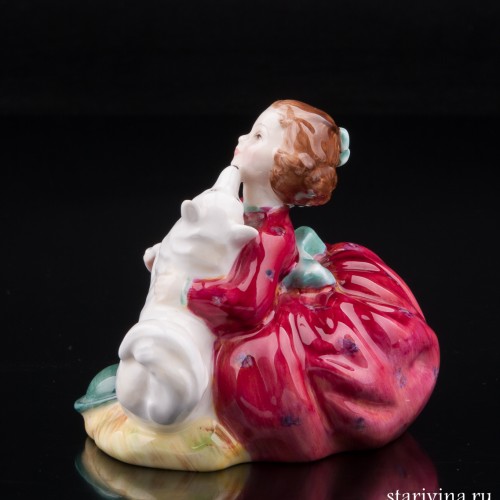 Снова дома, девочка с собакой, Royal Doulton, Великобритания, 1955 г