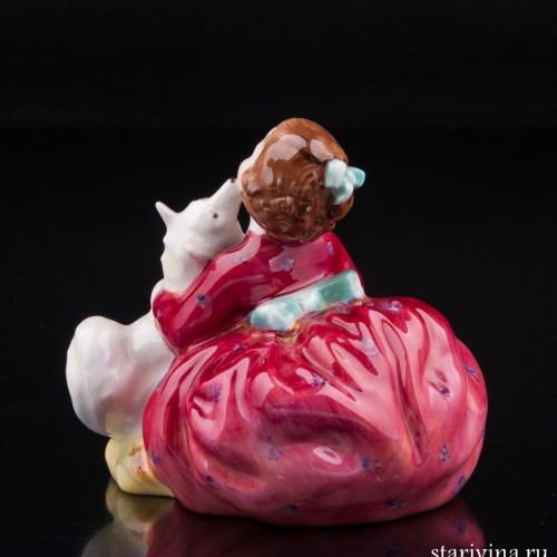 Снова дома, девочка с собакой, Royal Doulton, Великобритания, 1955 г