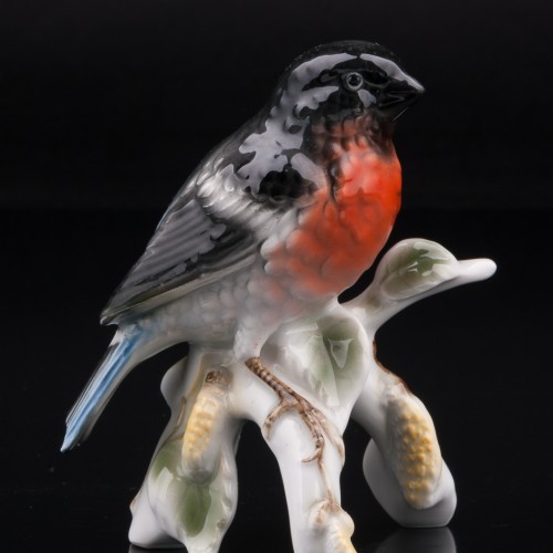 Снегирь на березе, Gerold Porzellan, Германия, 1930-50 гг