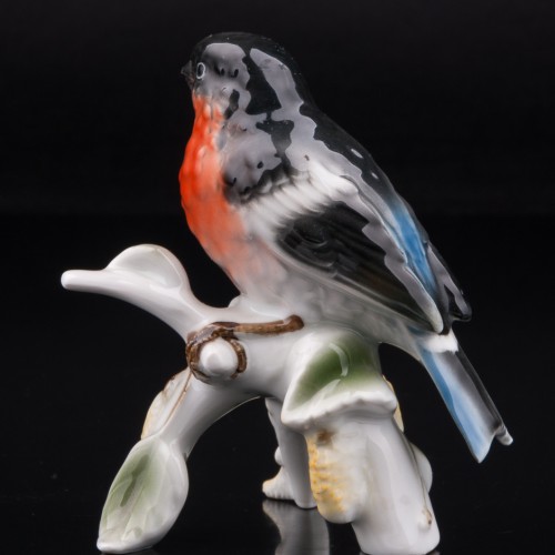 Снегирь на березе, Gerold Porzellan, Германия, 1930-50 гг