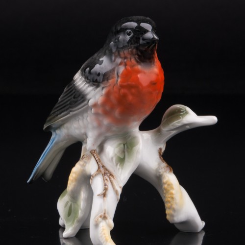 Снегирь на березе, Gerold Porzellan, Германия, 1930-50 гг