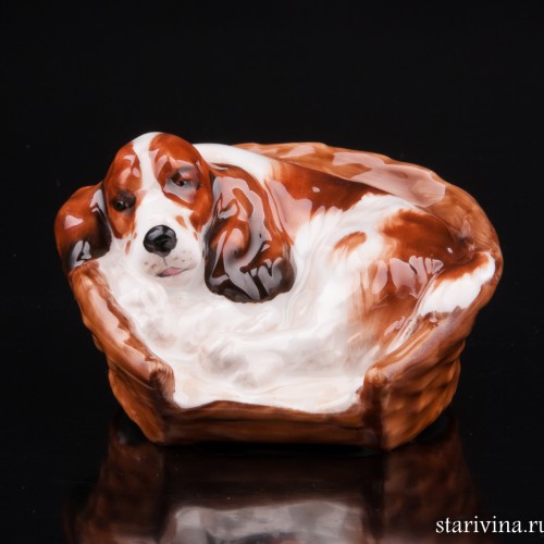 Лежащий спаниель, Royal Doulton, Великобритания, вт. пол. 20 в